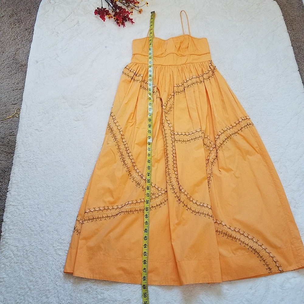 Ulla Johnson Mariza Poplin Midi Dress in Papaya - Picture 6 of 14